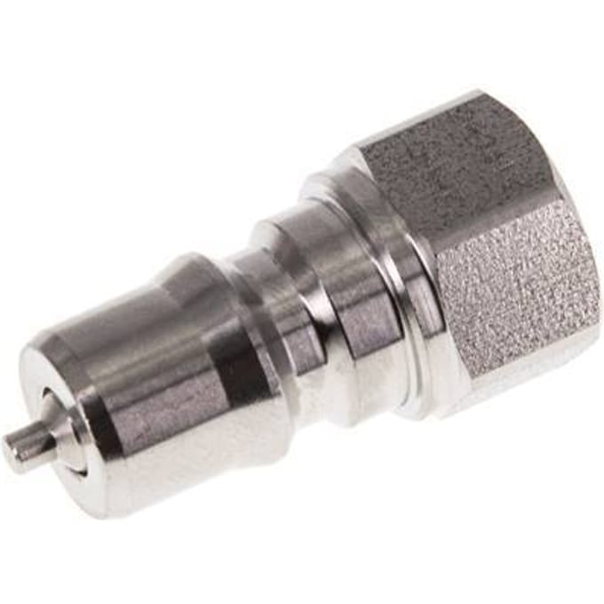 RVS DN 6.3 Hydraulische Koppeling Insteeknippel G 1/4 inch Binnendraad ISO 7241-1 B D 14.2mm