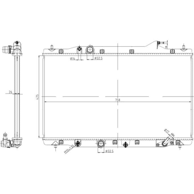 Radiator, motorkoeling NRF 550040