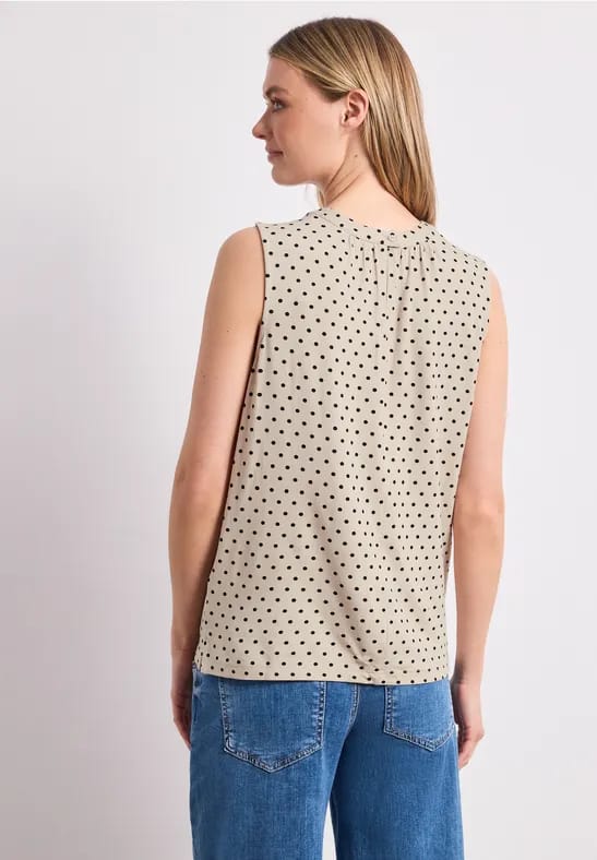 Top met ronde hals en grafische print