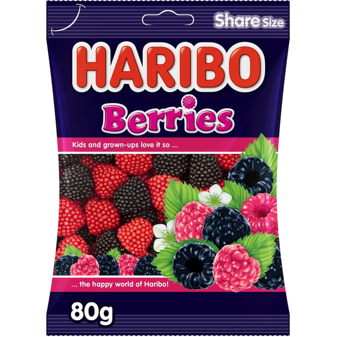 Haribo Haribo Bessen 80g x 4 zakjes