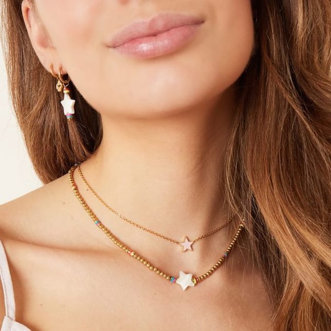 Ketting- beads - ster- stars-  #summer collection