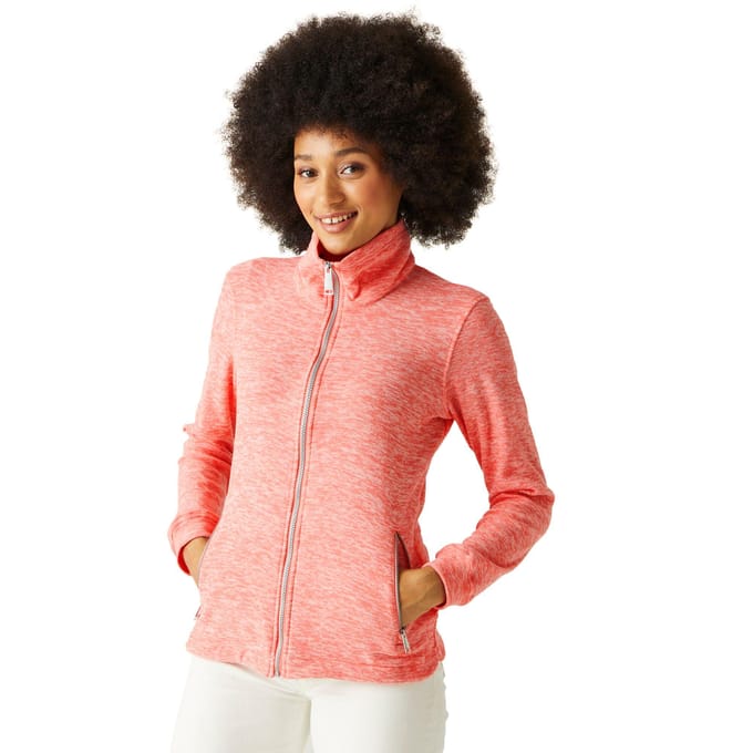 Regatta Dames/Dames Azaelia Marl Full Zip Fleecejack (Schelp Roze)