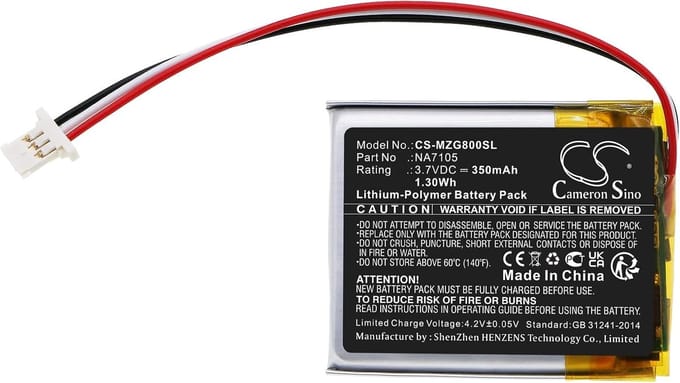 Batterij - Accu - Afstandsbediening - Lithium Polymeer - 37x30x4mm - Zwart