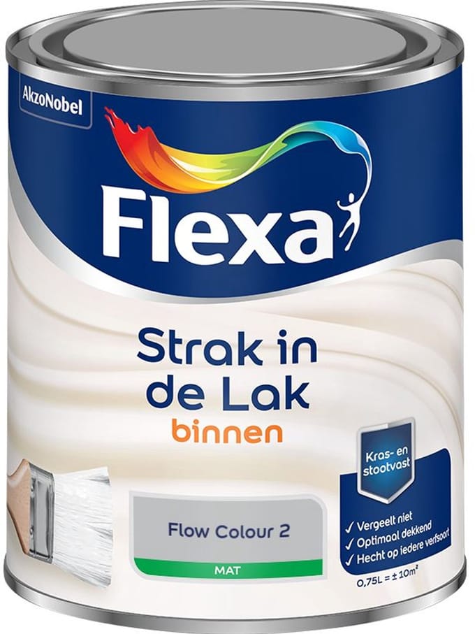 Flexa - Strak In De Lak Binnenlak Mat - Flow Colour 2 - Mengverf - 750 Ml
