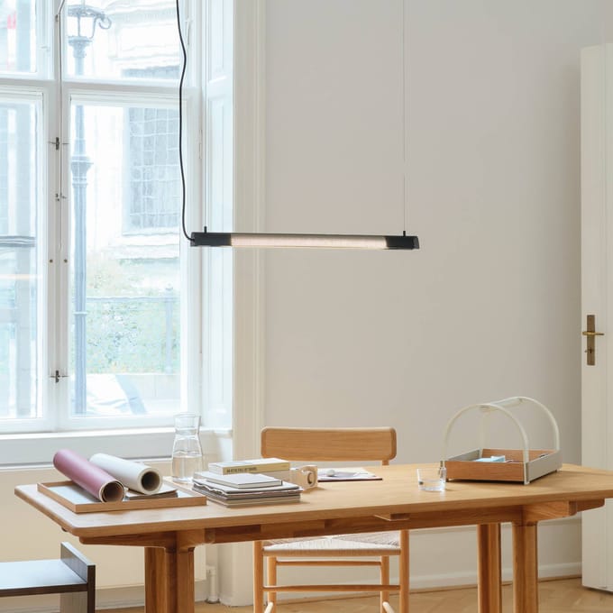 GEJST hanglamp Radent, zwart, lengte 70 cm, G13 LED