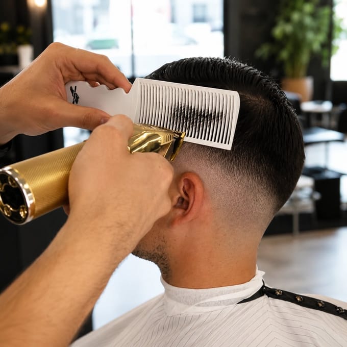 Haar in Stijl® Fade Kam Wit - Barbierskam - Overloopkam - Tondeuse