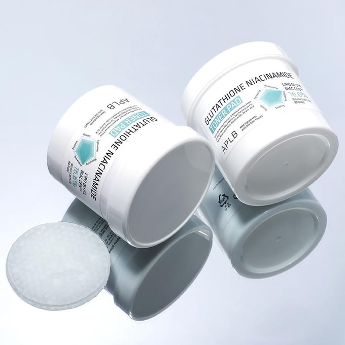 APLB Glutathione Niacinamide Toner Pad 100ml (60 pads) #100ml (60Pads) 1PCS white