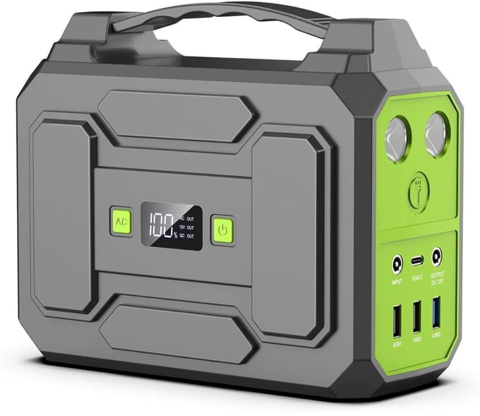 CRLYN® Powerstation - Powerbank - Stroomgenerator - Aggregaat - Grijs en Groen