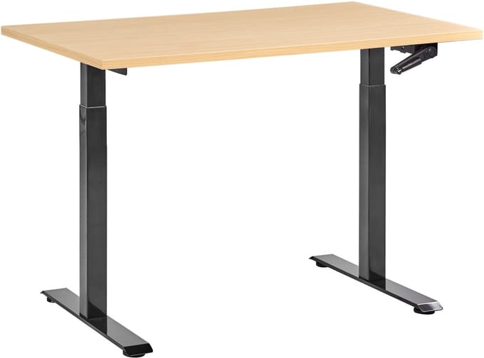 DESTINES - Sta-bureau - Zwart/Lichtbruin - 120 x 72 cm - Vezelplaat