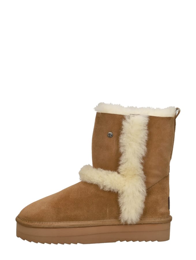 Warmbat Australia Kangaroo Plateau dames gevoerde boot - Cognac - Maat 42