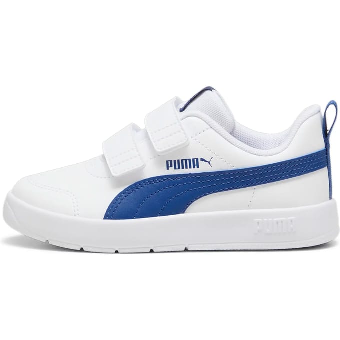 Lage Sneakers Puma Baskets basses Courtflex V3 V blanches avec accents bleus
