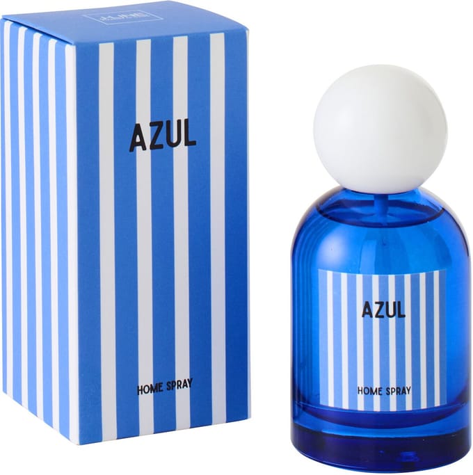 J-Line huisparfum Azul - Salt & Waves - glas - blauw - large - 4 stuks