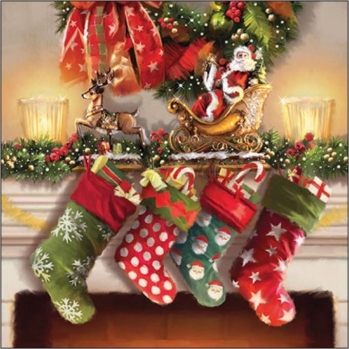 Ambiente - Lunch servetten - Hanging stockings