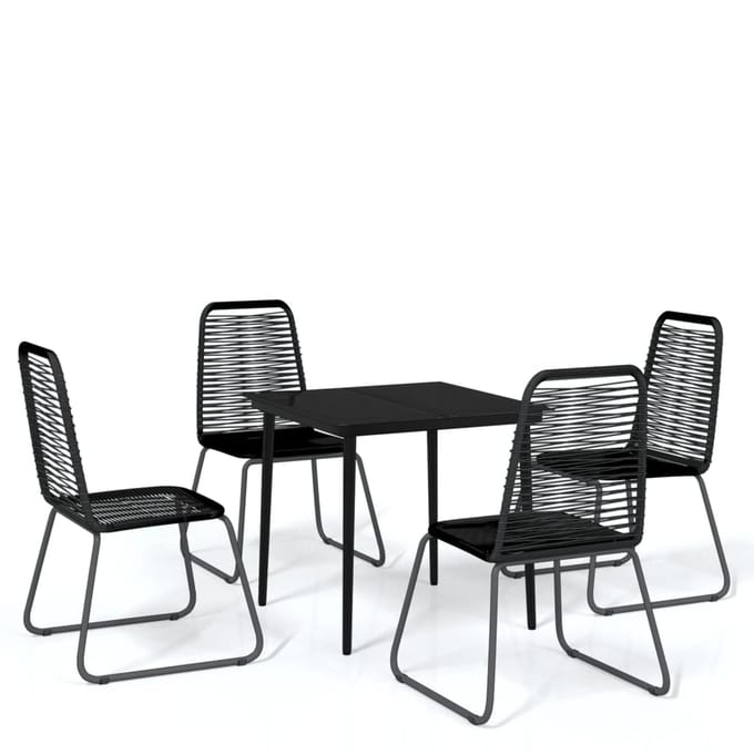 vidaXL - 5-delige - Tuinset - zwart