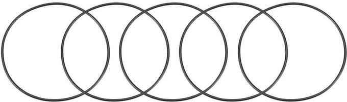 sourcing map 5 stuks rubberen O-ring afdichtingen sluitring 40 mm binnendiameter 1 mm breedte de