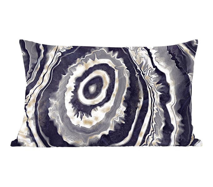 Sierkussens - Kussentjes Woonkamer - 50x30 cm - Agaat - Goud - Geode steen - Marmer