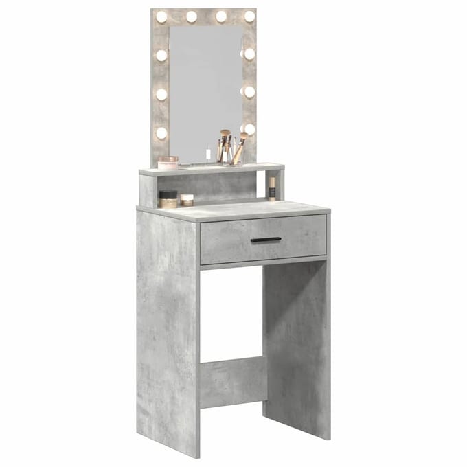 vidaXL - Kaptafel - Grijs - 50 - x - 41 - x - 140 - cm - Bewerkt - hout
