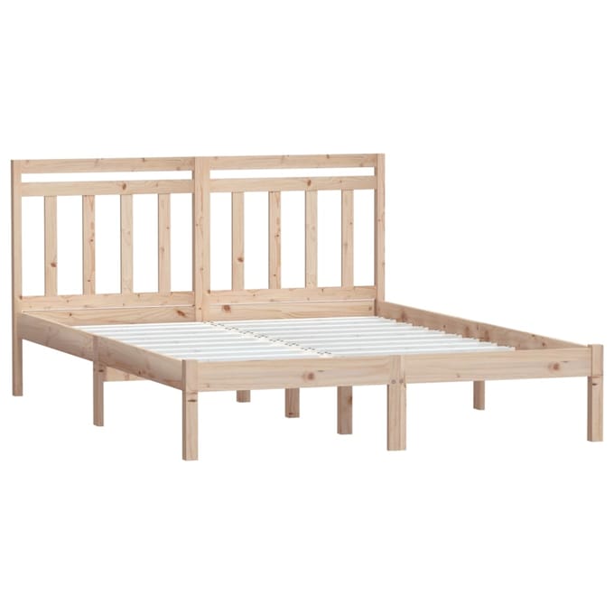 vidaXL - Bedframe - massief - hout - 150x200 - cm
