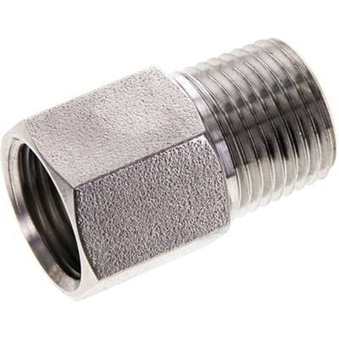 1/2'' NPT x 1/2'' NPT M/F RVS Extension 345 Bar - Hydrauliek - FL2S-MF-ST-012N