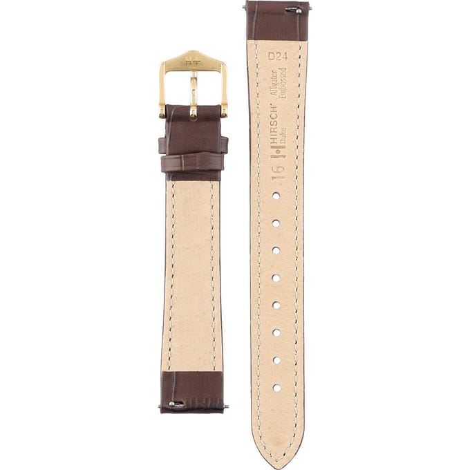 Hirsch horlogeband - Duke Bruin Leer - 16mm
