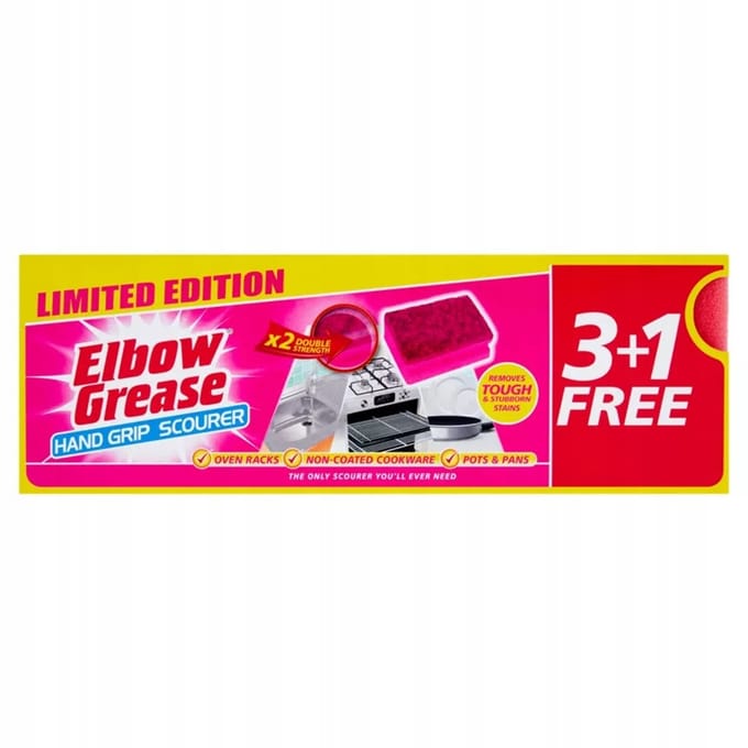 Elbow Grease Roze Keuken Spons - Keukenaccessoires - 4 Stuks