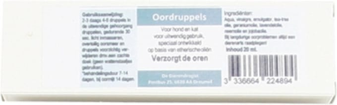 Dierendrogist Oordruppels - 20 ml