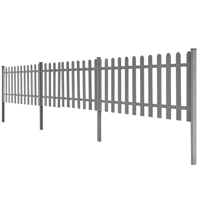 vidaXL - Hek - met - palen - 3 - st - 600x60 - cm - HKC