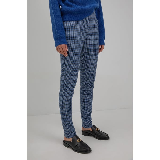 Josephine & Co Tao Pants Navy Check Maat: 36 | Pantalons Outlet | Dames | Blauw