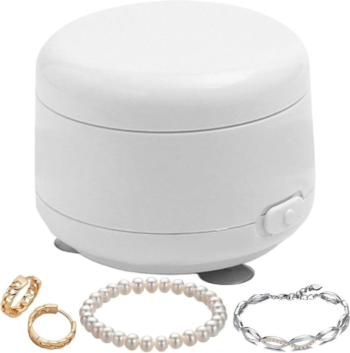 Ultrasone Reiniger - Sieraden Schoonmaker - Sieraden Polijsten - Stil & Lekvrij - Compact Formaat - Wit
