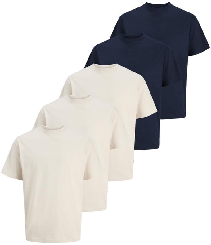 Jack & Jones Heren t-shirt 5 pack Relaxed