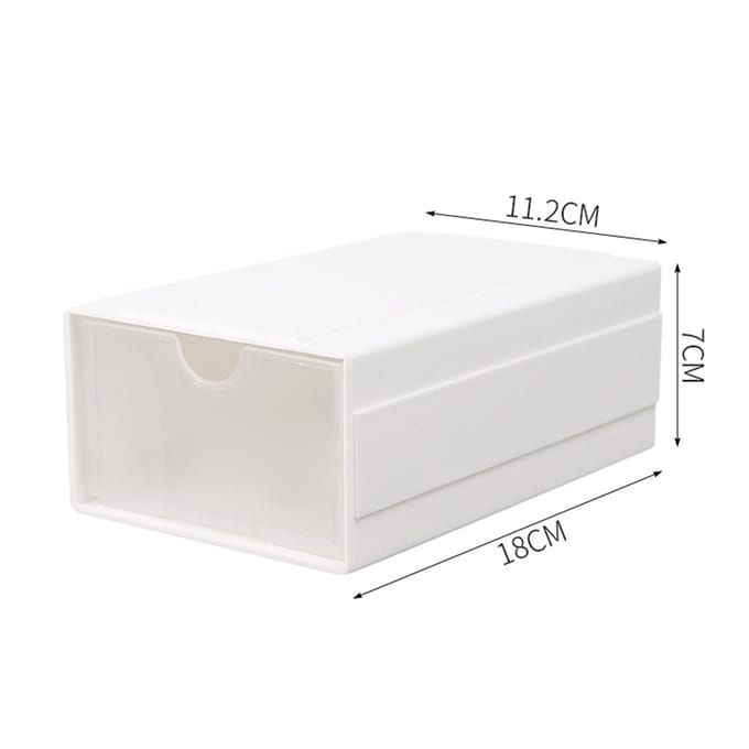 Lade Opbergdoos Plastic Desktop Lade Opbergorganizer Ruimtebesparend Multifunctionele Lade white