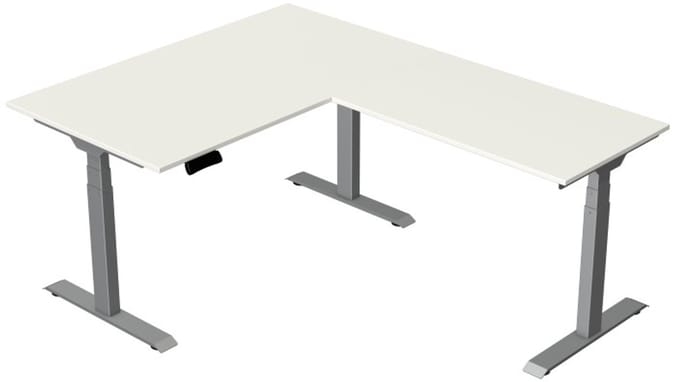 Elektrisch Zit-Sta Hoekbureau Move New Base 140x180 cm – wit