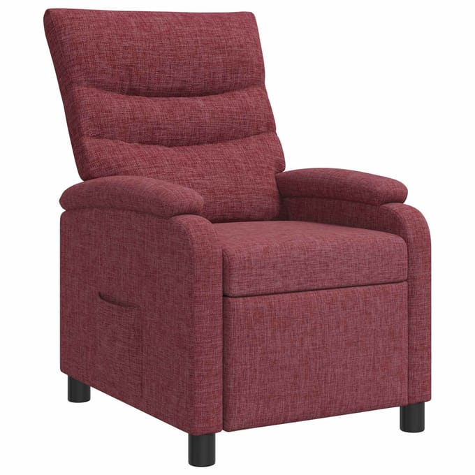vidaXL - Recliner - Wijnrood - Stof