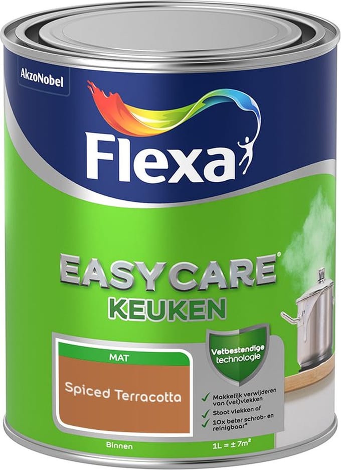 Flexa - Easycare Keuken - Spiced Terracotta - Mengverf - 1 L
