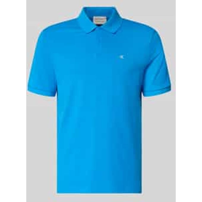 Straight fit Poloshirt met Labelstitching