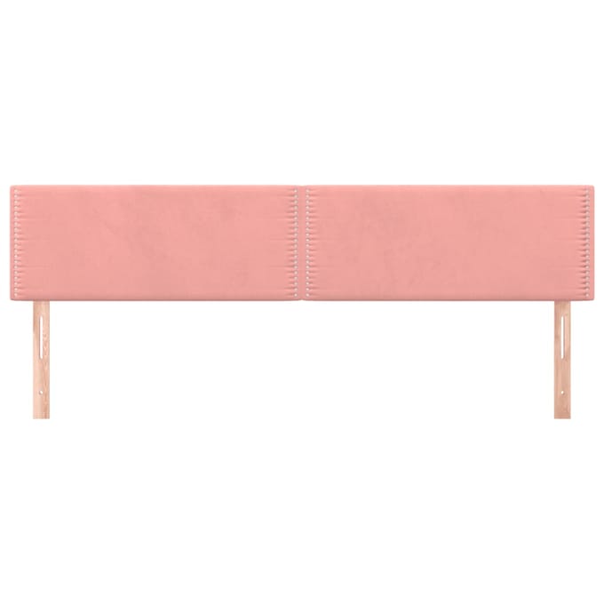 vidaXL Hoofdborden 180x5x78/88 cm fluweel roze