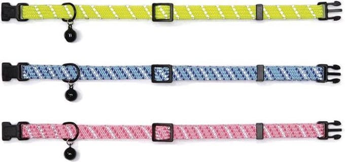 Beeztees - Kattenhalsband - Nylon - Blauw - 22-33 cm