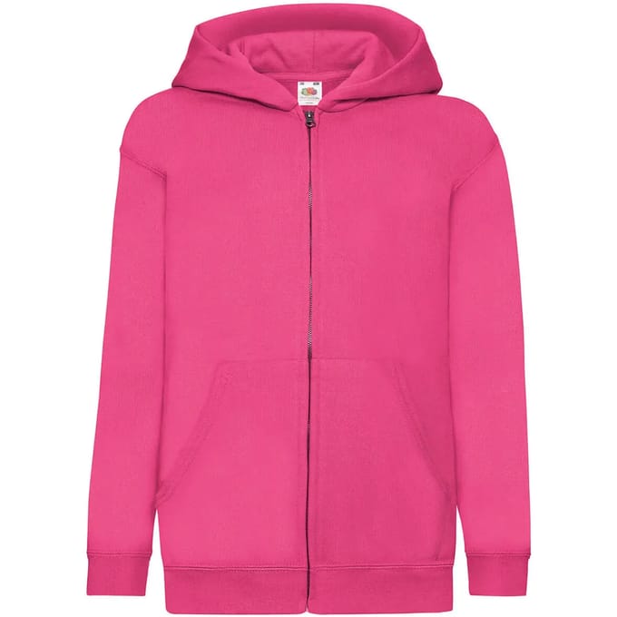 Kindercapuchon met volledige rits Fruit of the Loom Classic