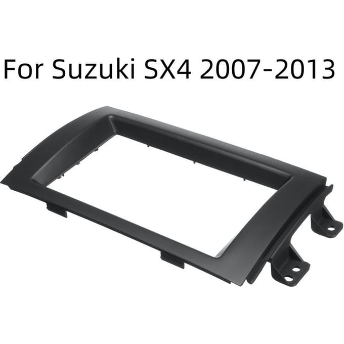 Panneau de façade stéréo en plastique 2Din, plaque frontale, cadre, garniture de tableau de bord pour SX4 07-13 gray