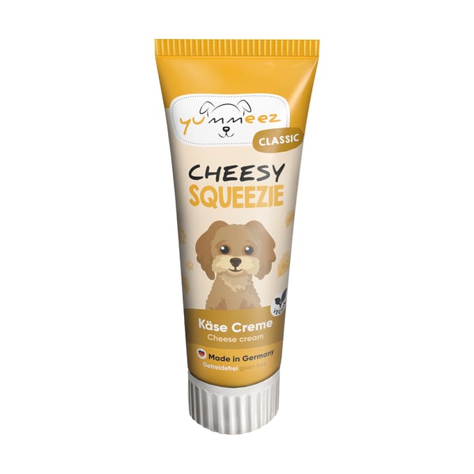 75g yummeez Classic Squeezie kaas in een tube hondensnacks
