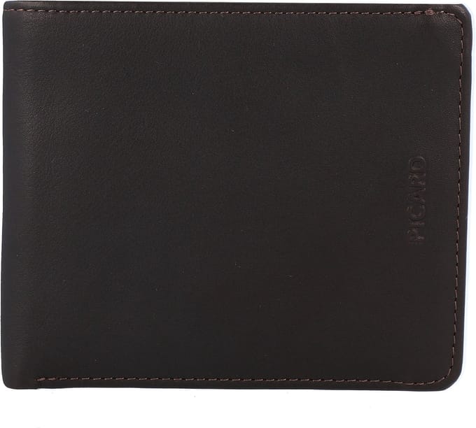 PICARD Leren Portemonnee Brooklyn Long Bifold Wallet Cafe Bruine