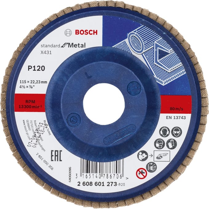 Bosch Flap Disc for Metal 115 mm K120