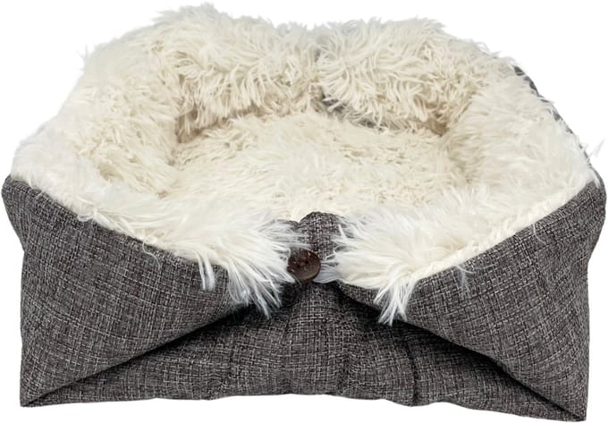Mand en mat 2v1 Pets 60 x 50 cm, Wit / Grijs