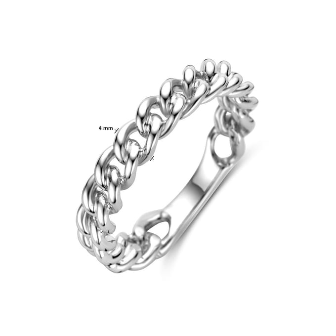 Gerhodineerd Zilver Ring Schakel 1338422