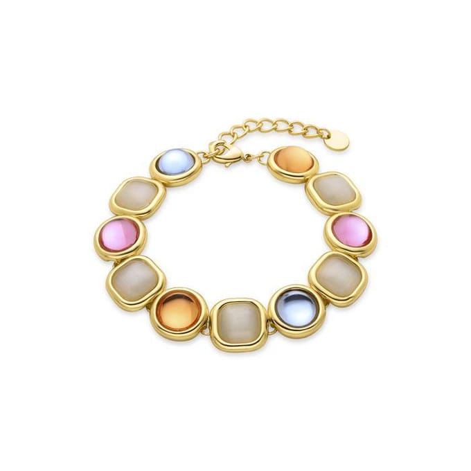 Luxenter Multicolour Crystal Armband afgewerkt in 18K geel goud - Mantis