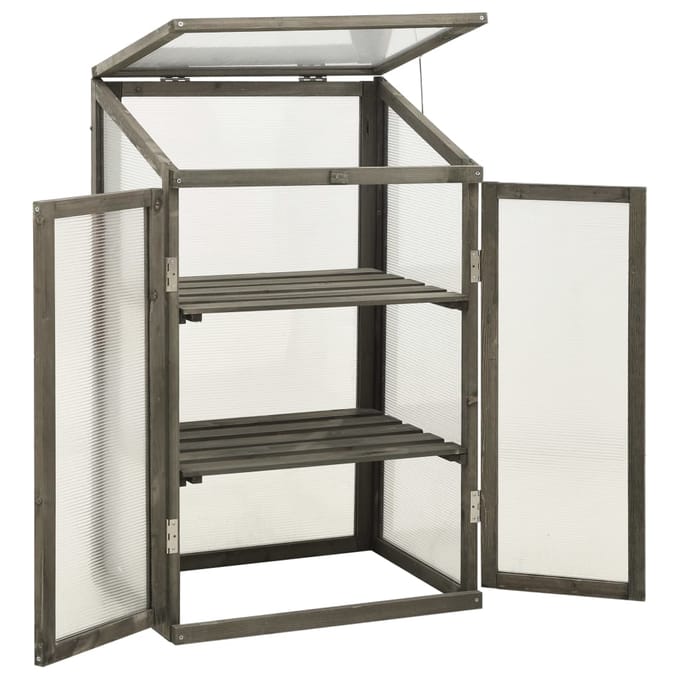 vidaXL - Broeikas - 60x45x100 - cm - vurenhout