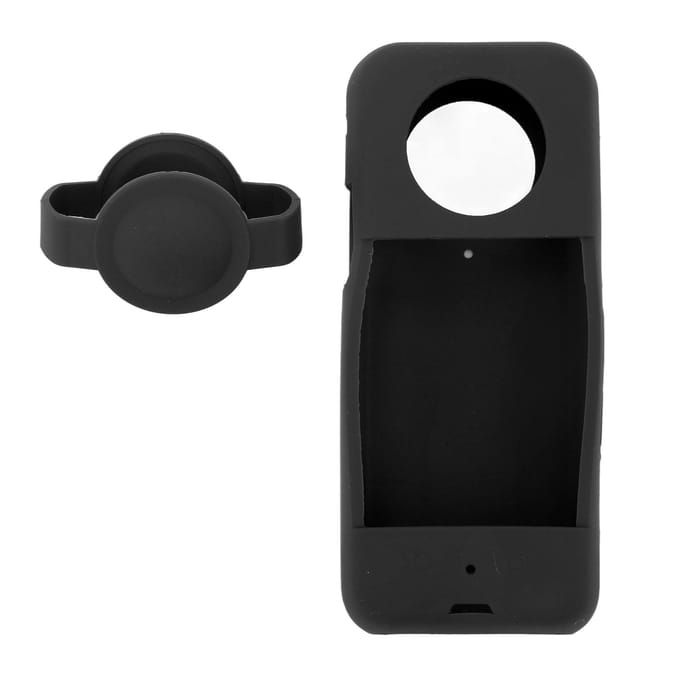 Étui en silicone PULUZ, kit de capuchons d'objectif pour caméra d'action, housse de protection d'objectif, accessoires pour Insta360 X3 black
