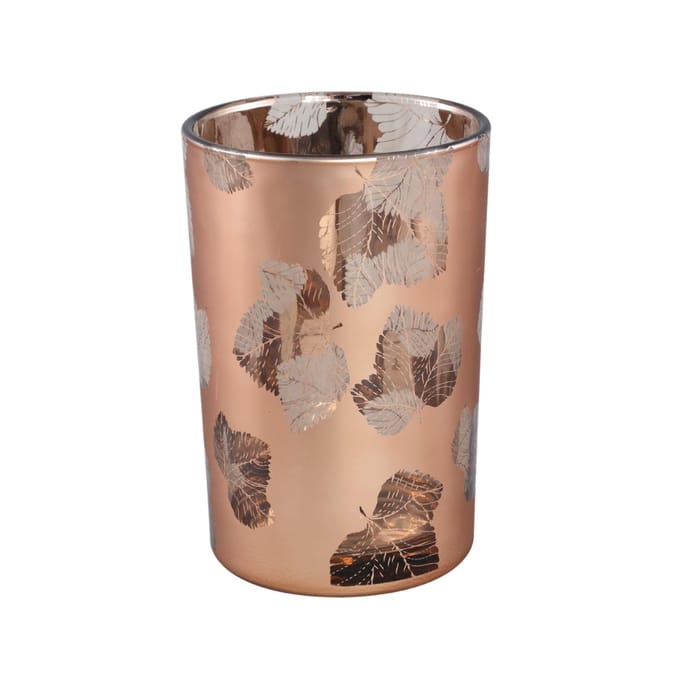 Windlicht - waxinelichthouder - PTMD Mexxy Windlicht - 12 x 12 x 18 cm - Glas - Bruin