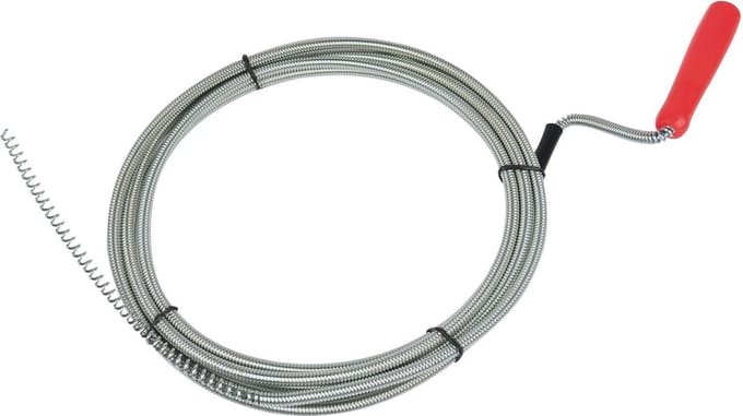 Bruder Mannesmann Rioolveer gootsteenontstopper - metaal - 3 meter - dia 6 mm - ontstoppingsveer