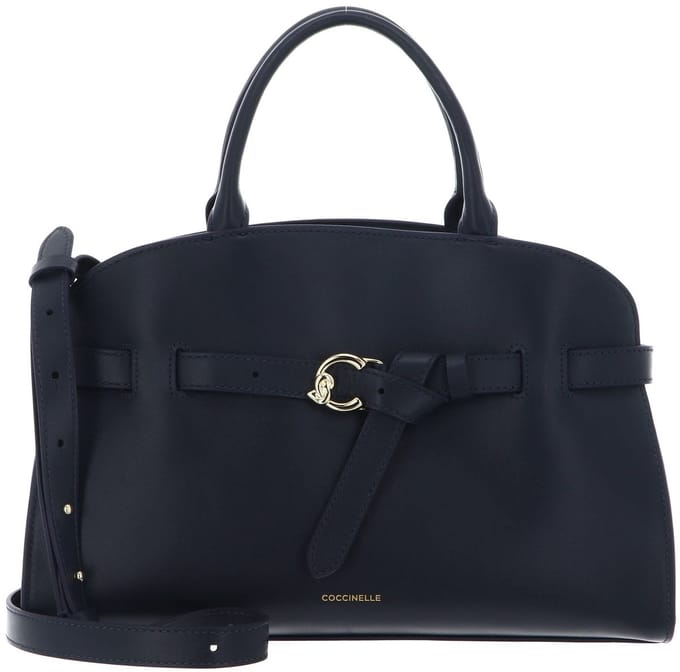 COCCINELLE Leren handtas schoudertas Sabine Handbag Midnight Blue donkerblauw